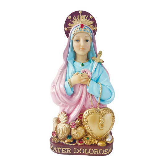 Mater Dolorosa Statue (6") Our Lady of Sorrows - Pink