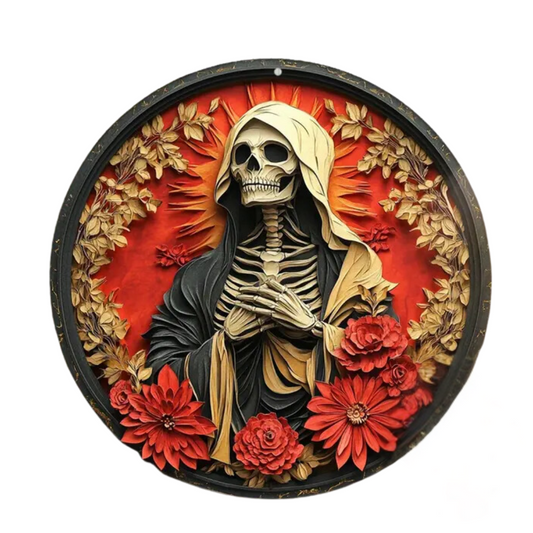 La Santa Muerte Metal Wall Decor