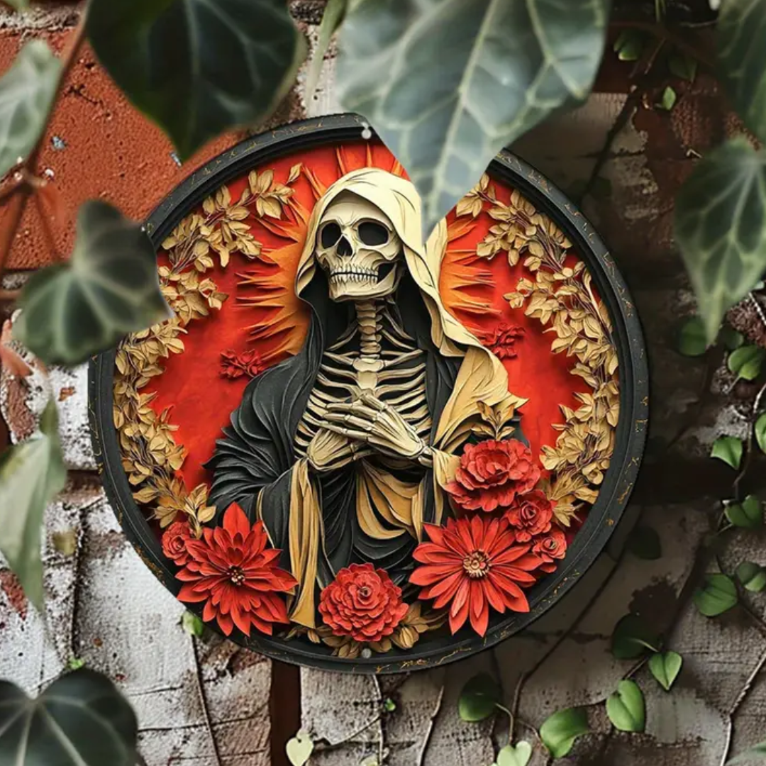 La Santa Muerte Metal Wall Decor