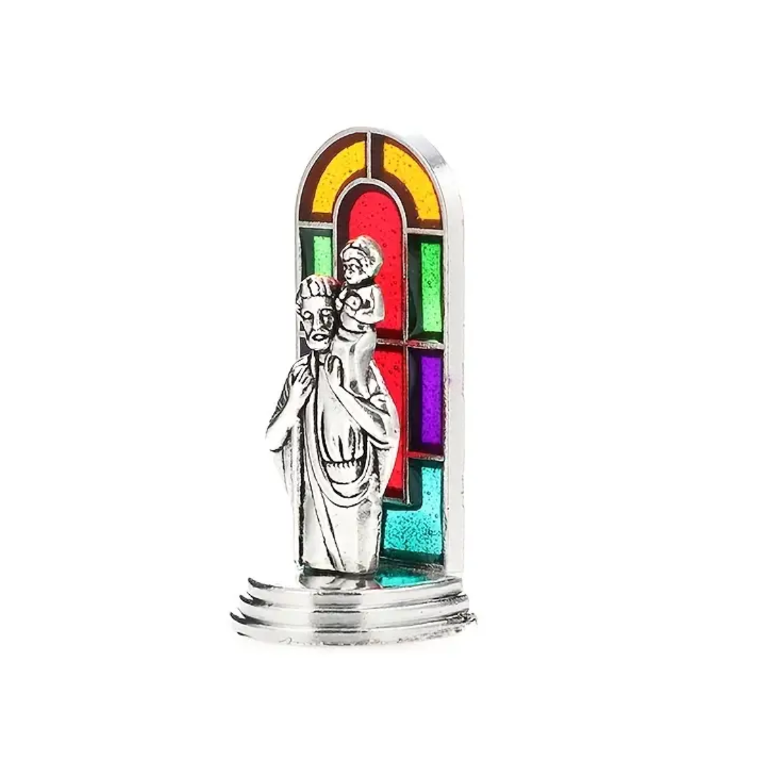 Saint Christopher Stained Glass Dashboard Saint