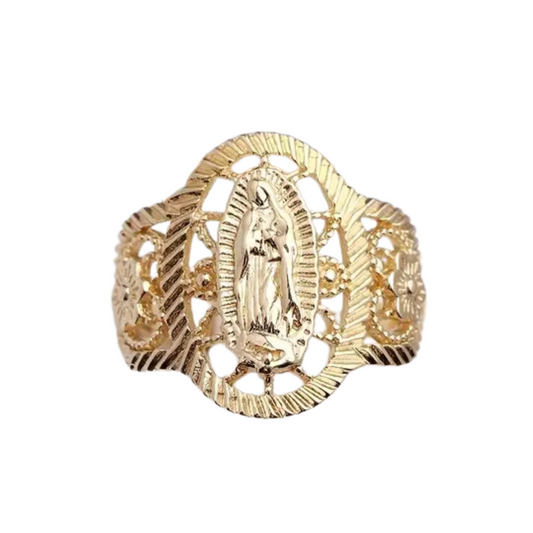 Our Lady of Guadalupe Gold Ring