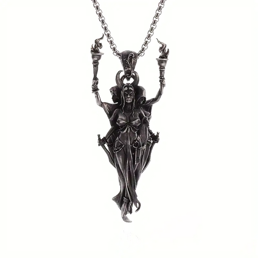 Hecate Triple Moon Goddess Necklace